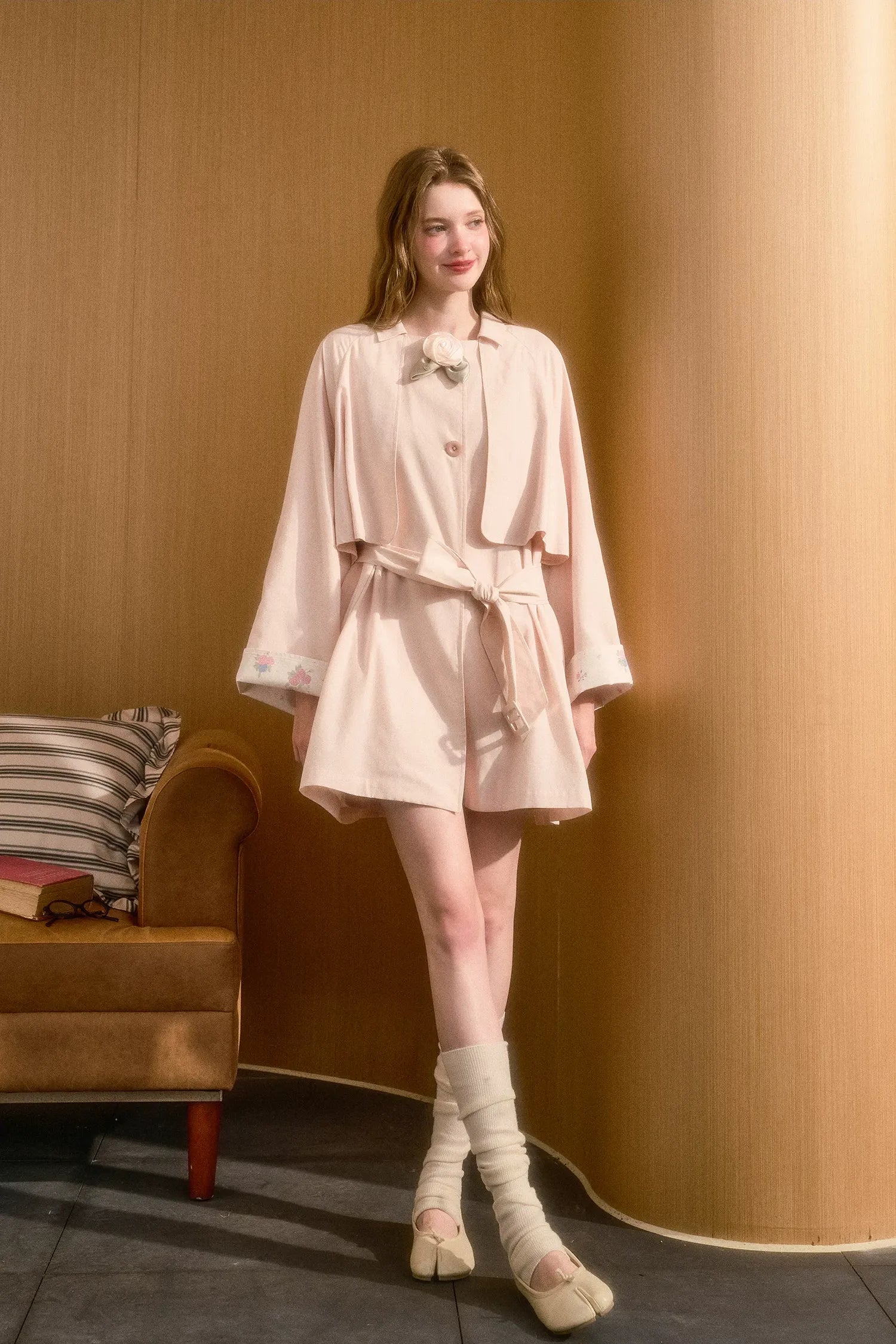 Lyocell A-Line Trench Coat