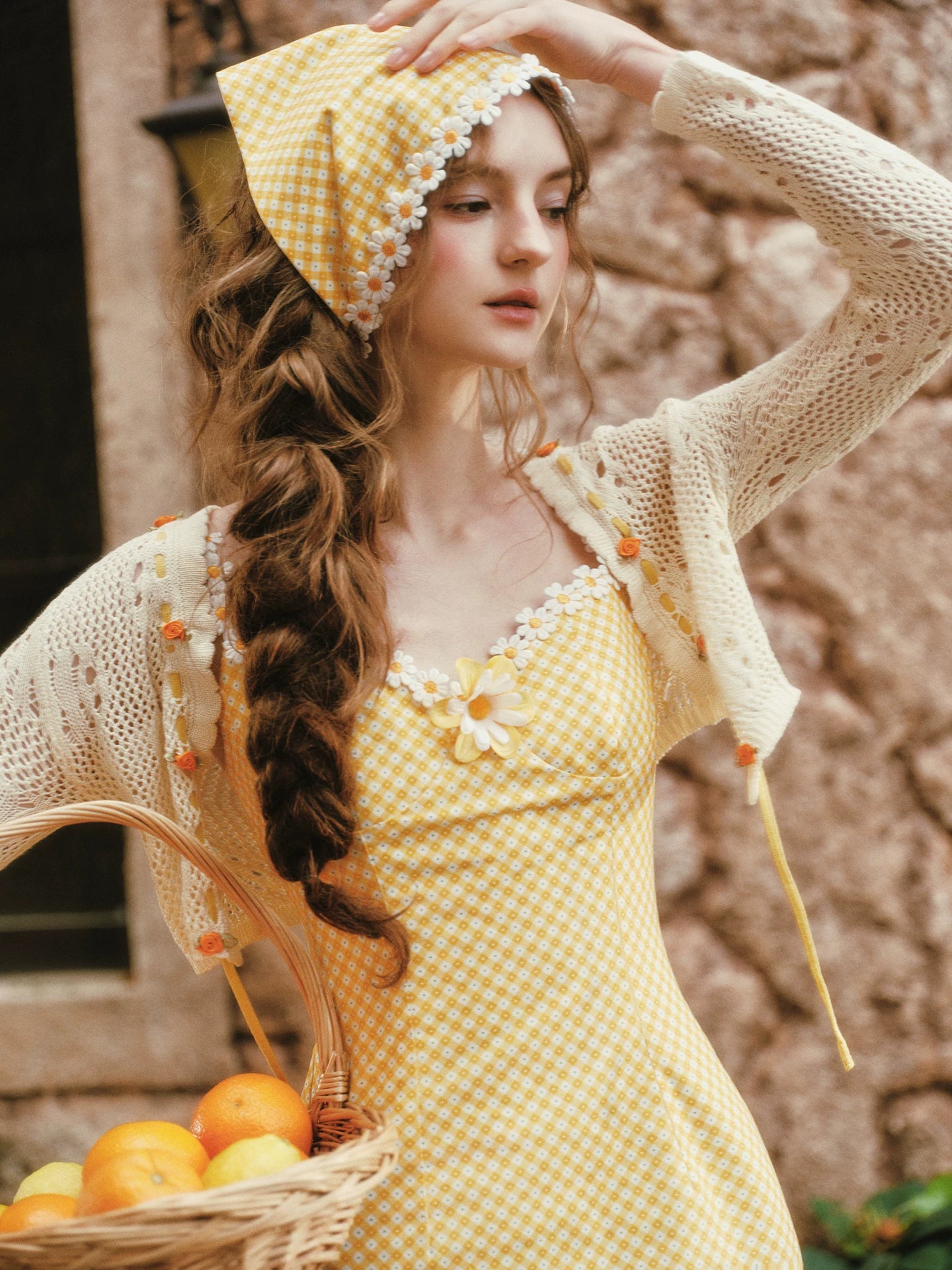 Daisy Gingham Midi Dress