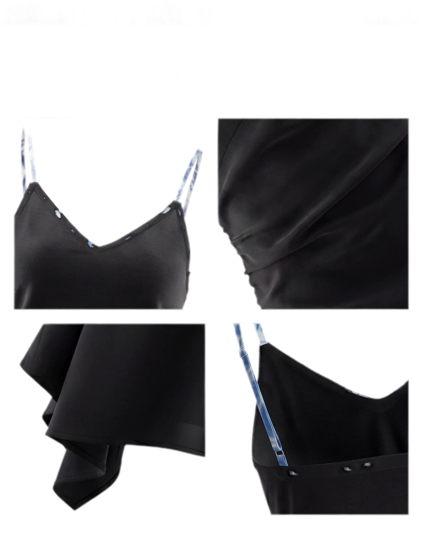 Acetate Asymmetric Slip Dress