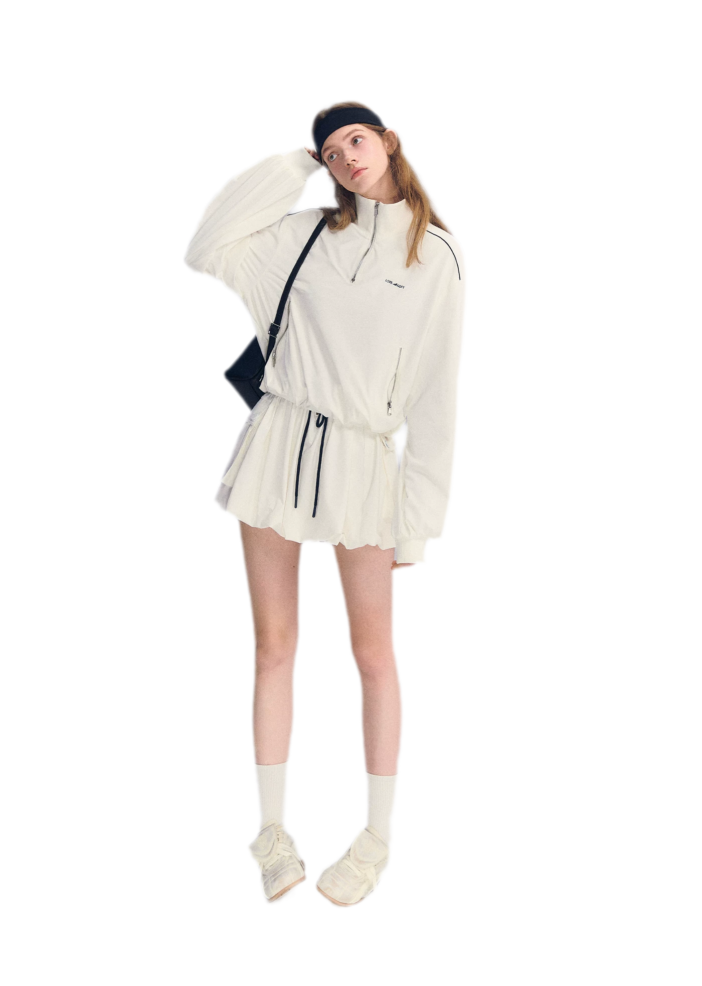 Half-Zip Drawstring Jacket