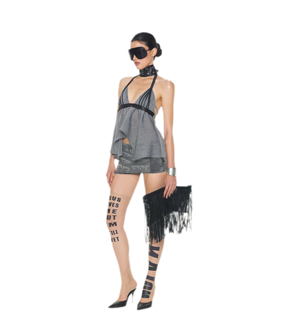 V-Neck Halter Top
