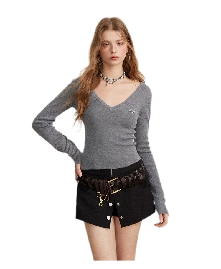 Stretch Two-Way Long-Sleeve Top