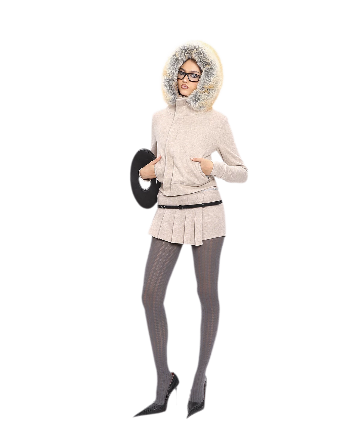 Hooded Plush Zip Set