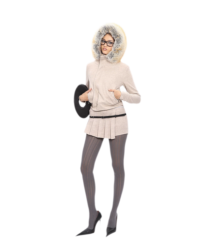 Hooded Plush Zip Set