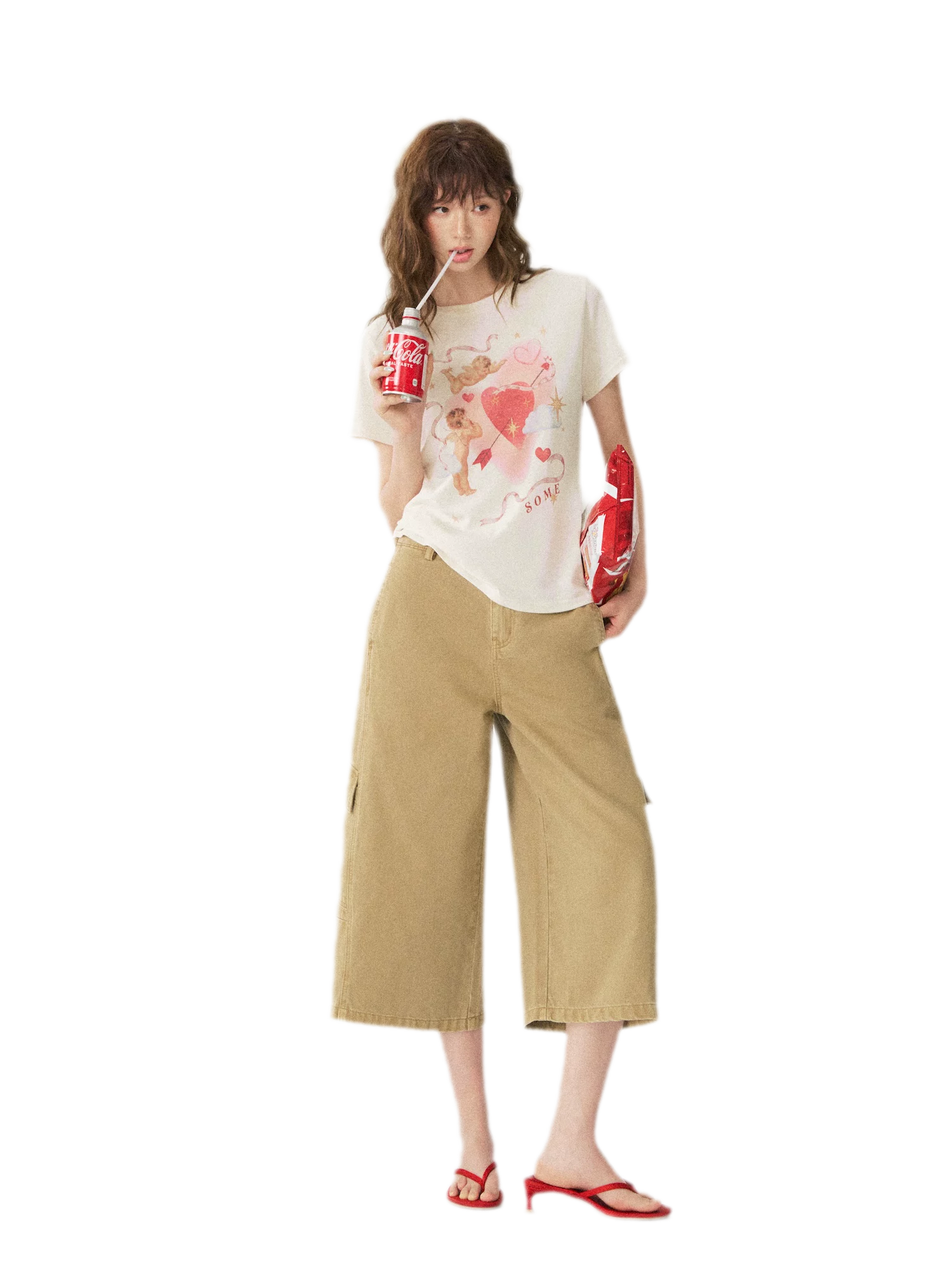 Utility Denim Capri Pants