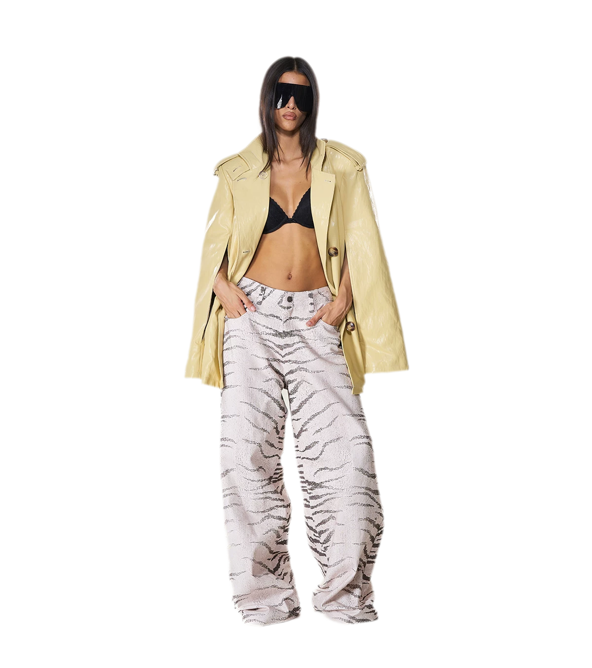 Glossy PU Cape Coat