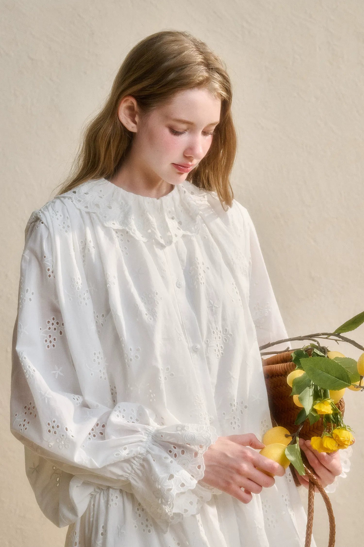 Embroidered Jacquard Shirt Dress