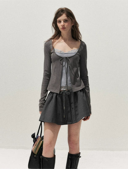 Lace Layered Long-Sleeve T-Shirt