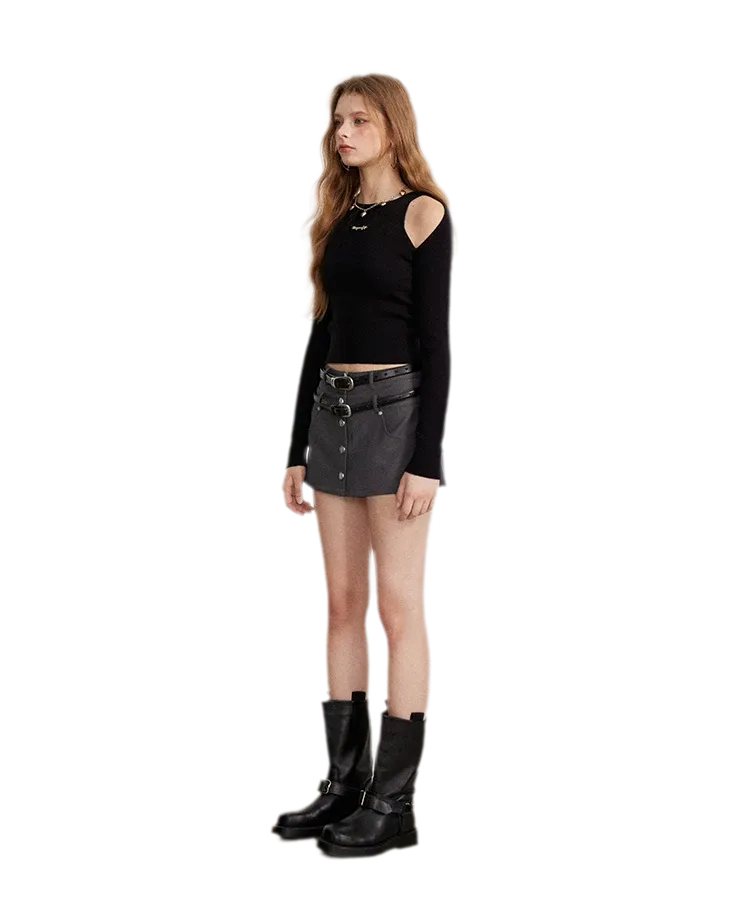 Cutout Slim-Fit Knit Top