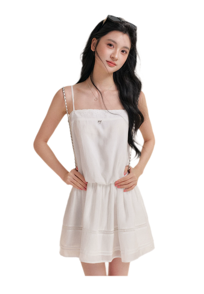 Soft Tencel Lace Dress &amp; Cardigan Set