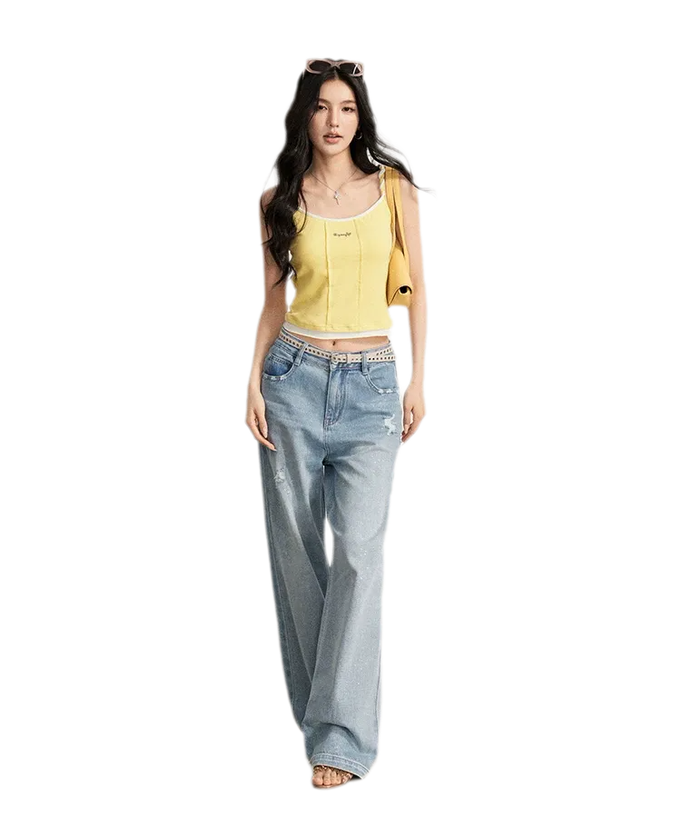 Colorblock Cable Knit Camisole