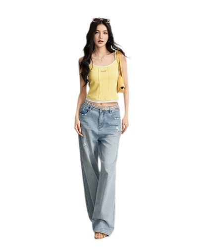 Colorblock Cable Knit Camisole
