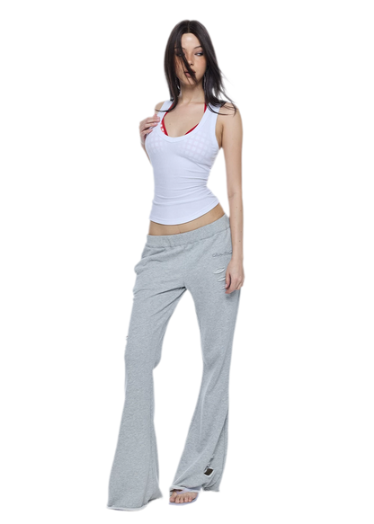 Ribbed Slim V-Neck Tank