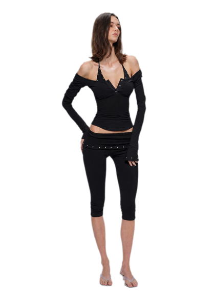Rivet Sleeve Cover-Up Bikini