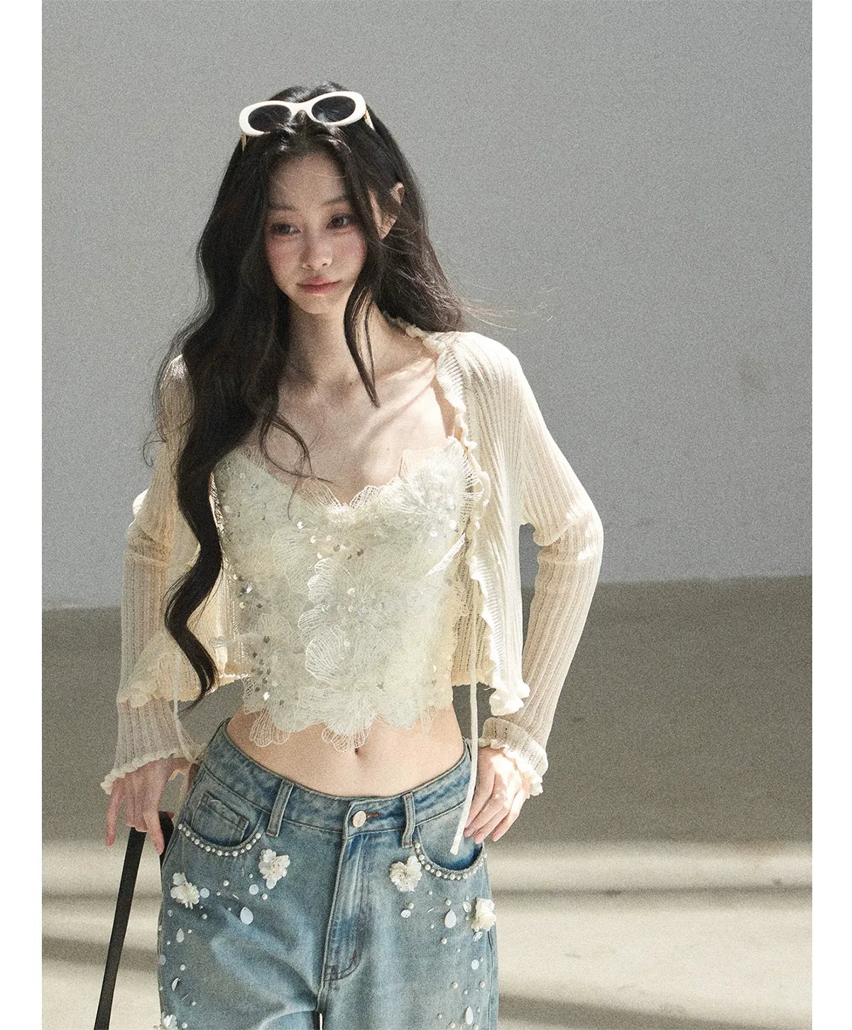 Lace Camisole Knit Set