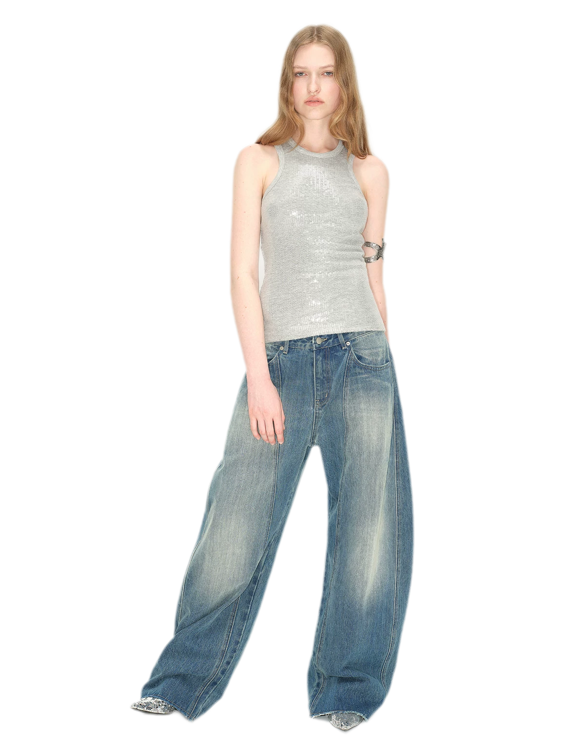 Vintage Washed Lightning Jeans