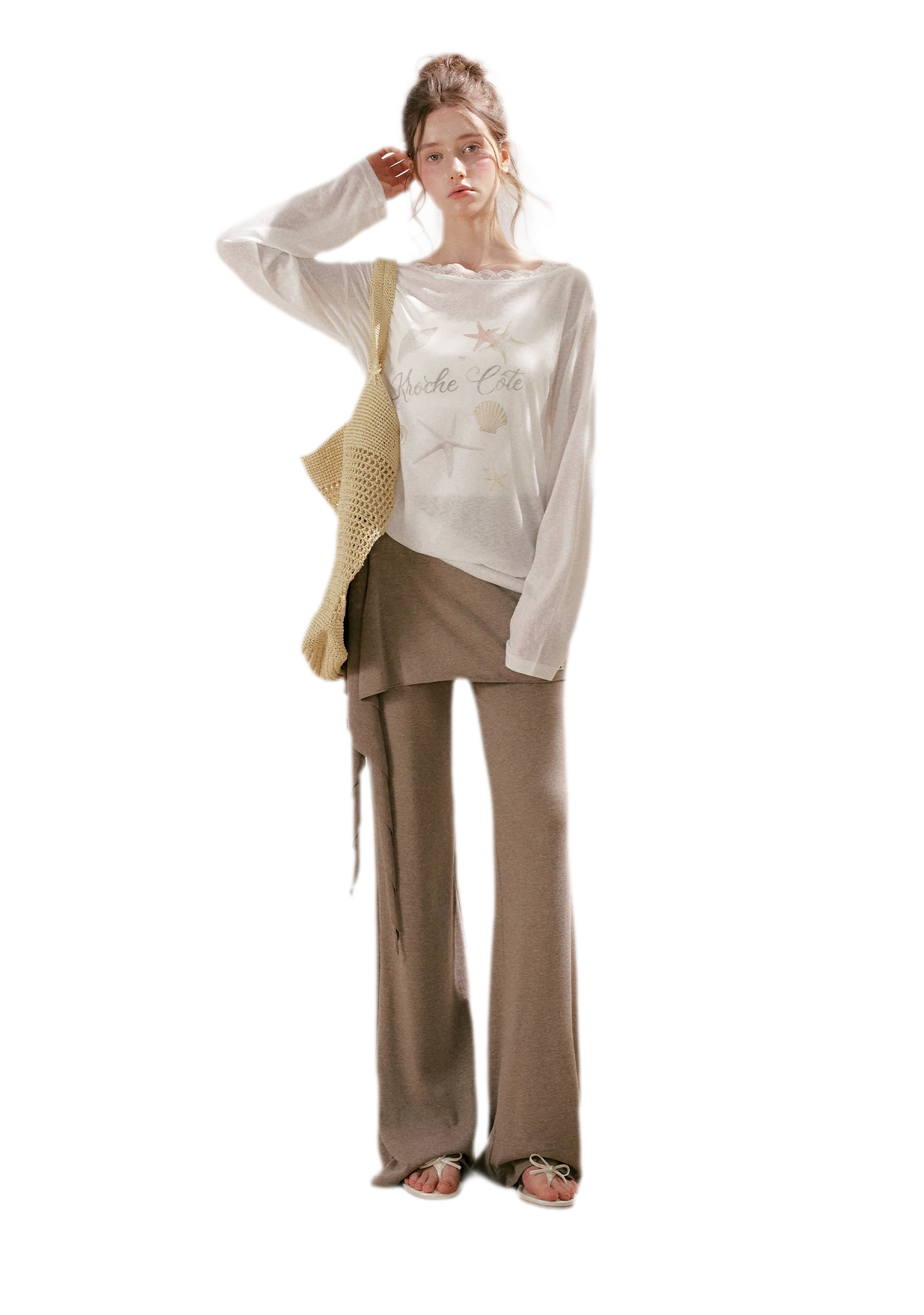 Wrap Tie Flared Pants