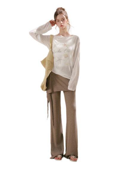 Wrap Tie Flared Pants