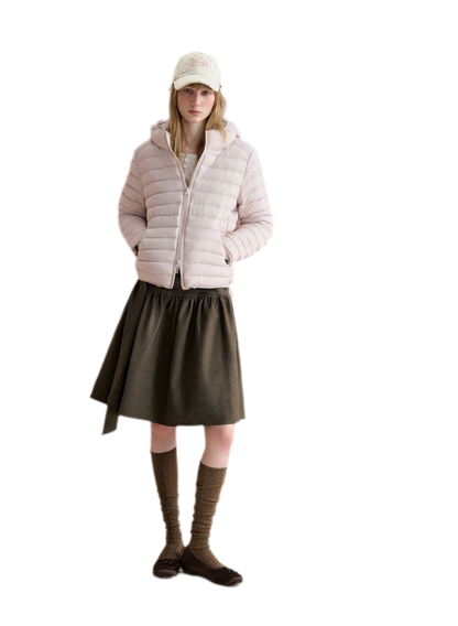 Lightweight Quilted Hooded Down Jacket