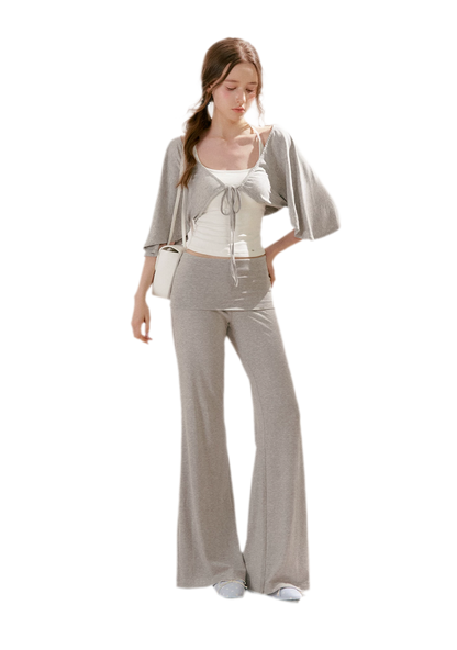 Airy Cloud Feel Halter U-Neck Vest and Batwing