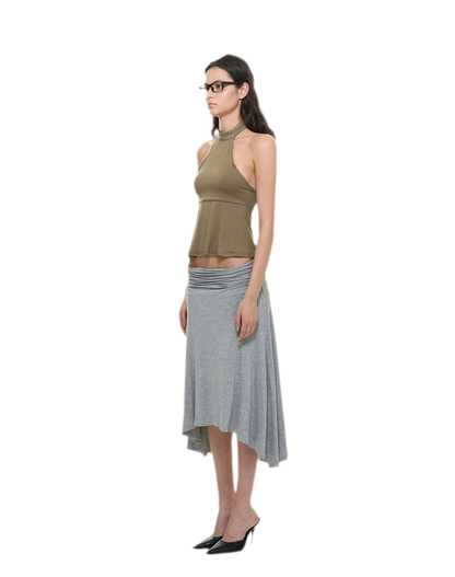 Modal Peplum Halter Top