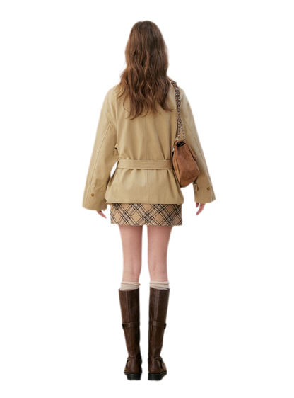Áo trench cotton hai hàng khuy