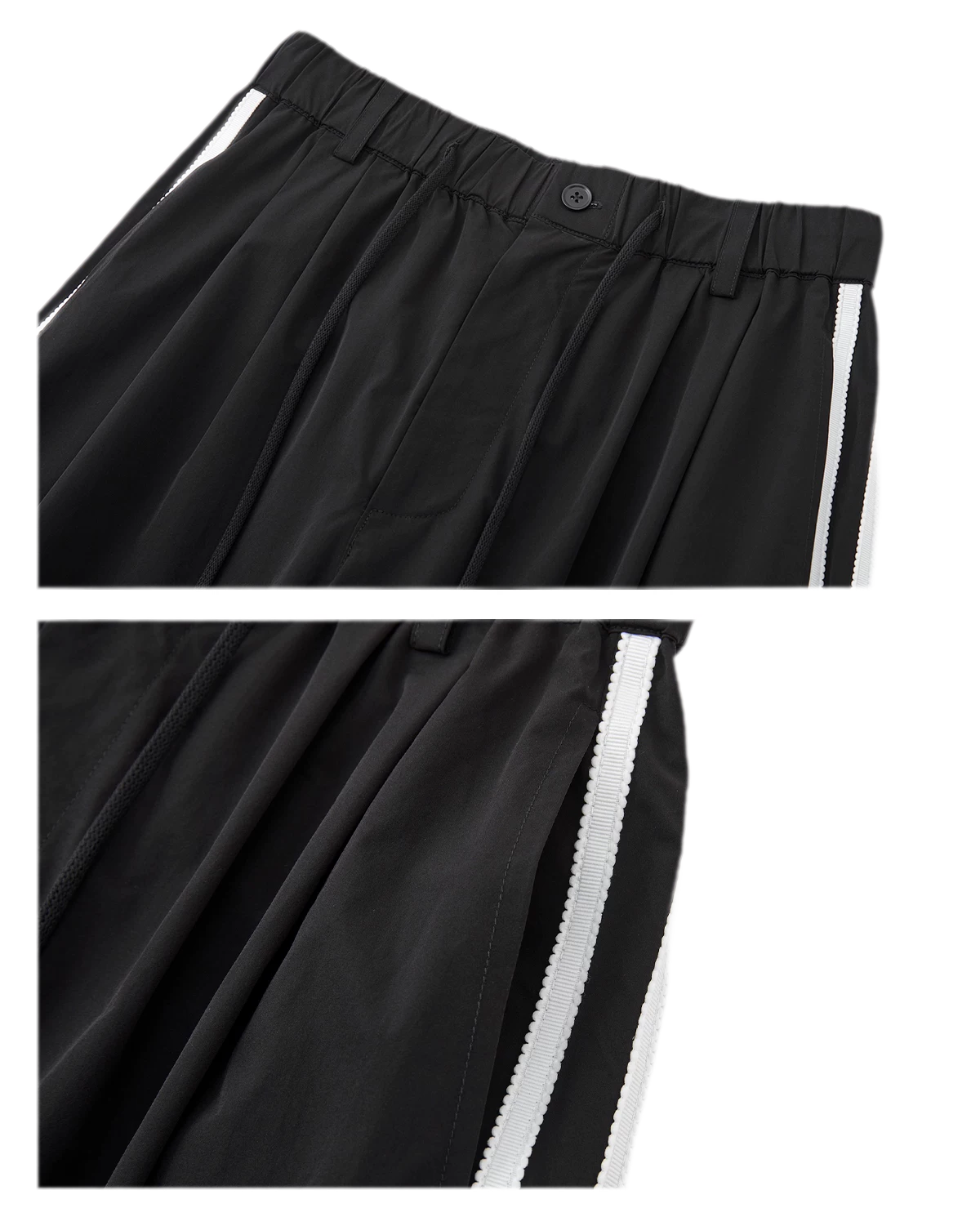 Stripe Tape Wide-Leg Pants