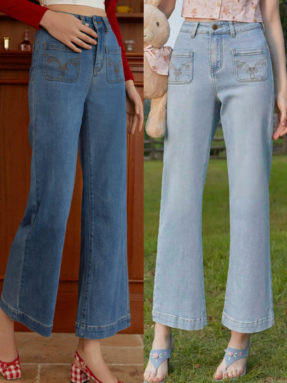 High-Waist Flared Jeans