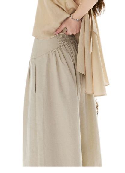 Linen Wide-Leg Pants