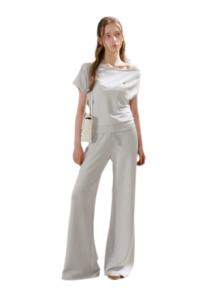 Airy Layered Lace Drawstring Pants