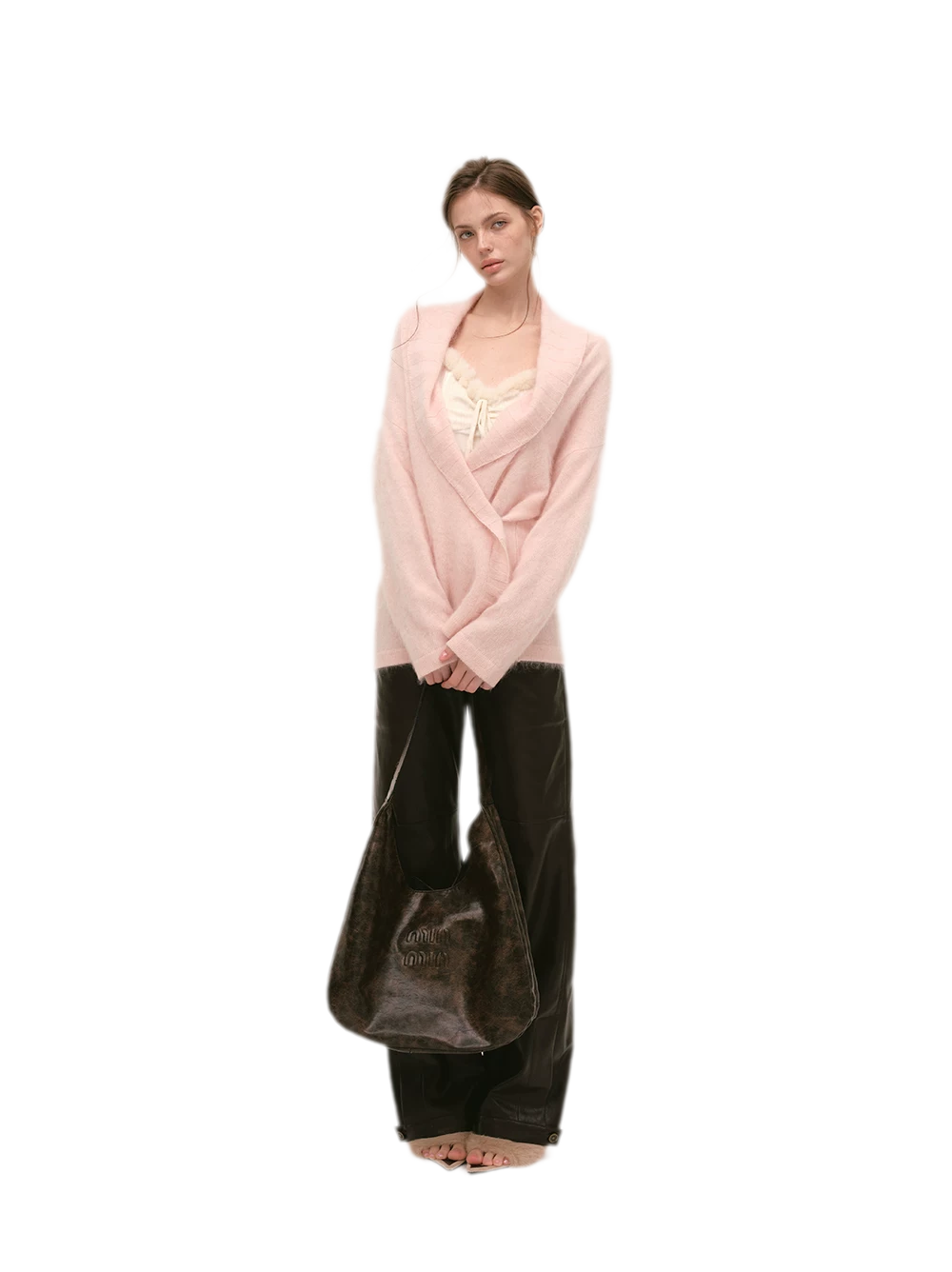 Embossed Pleated Velvet Cami Top