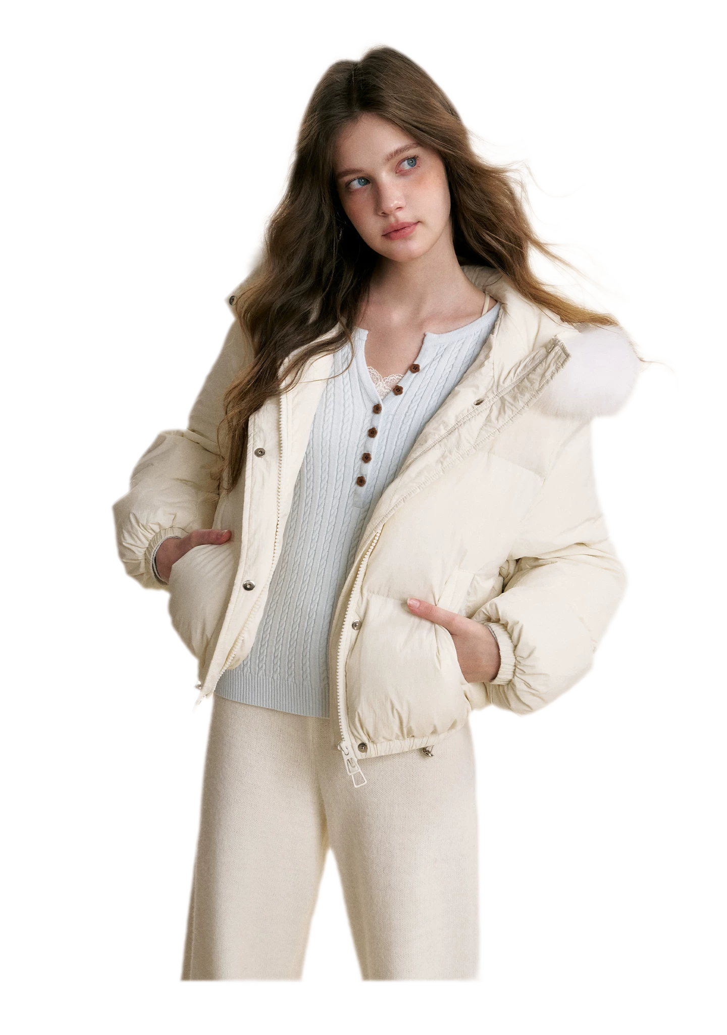 Puffer Hooded Down Jacket