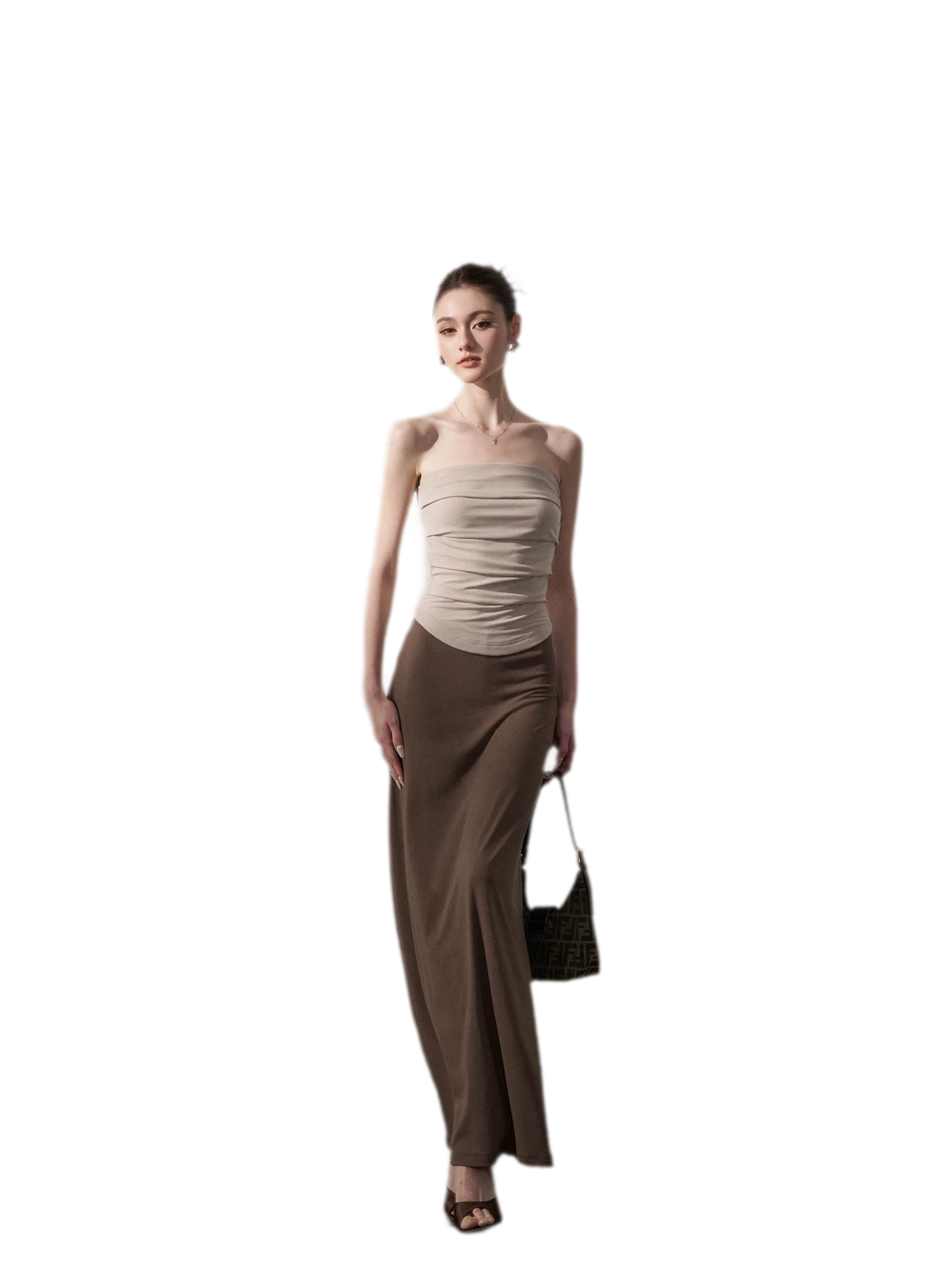 Colorblock Pleated Knit Dress
