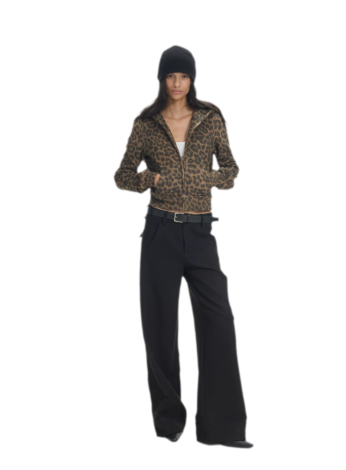 Low-Waist Wide-Leg Suit Trousers