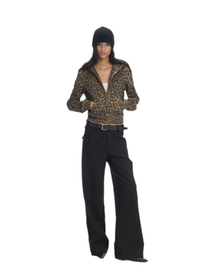 Low-Waist Wide-Leg Suit Trousers