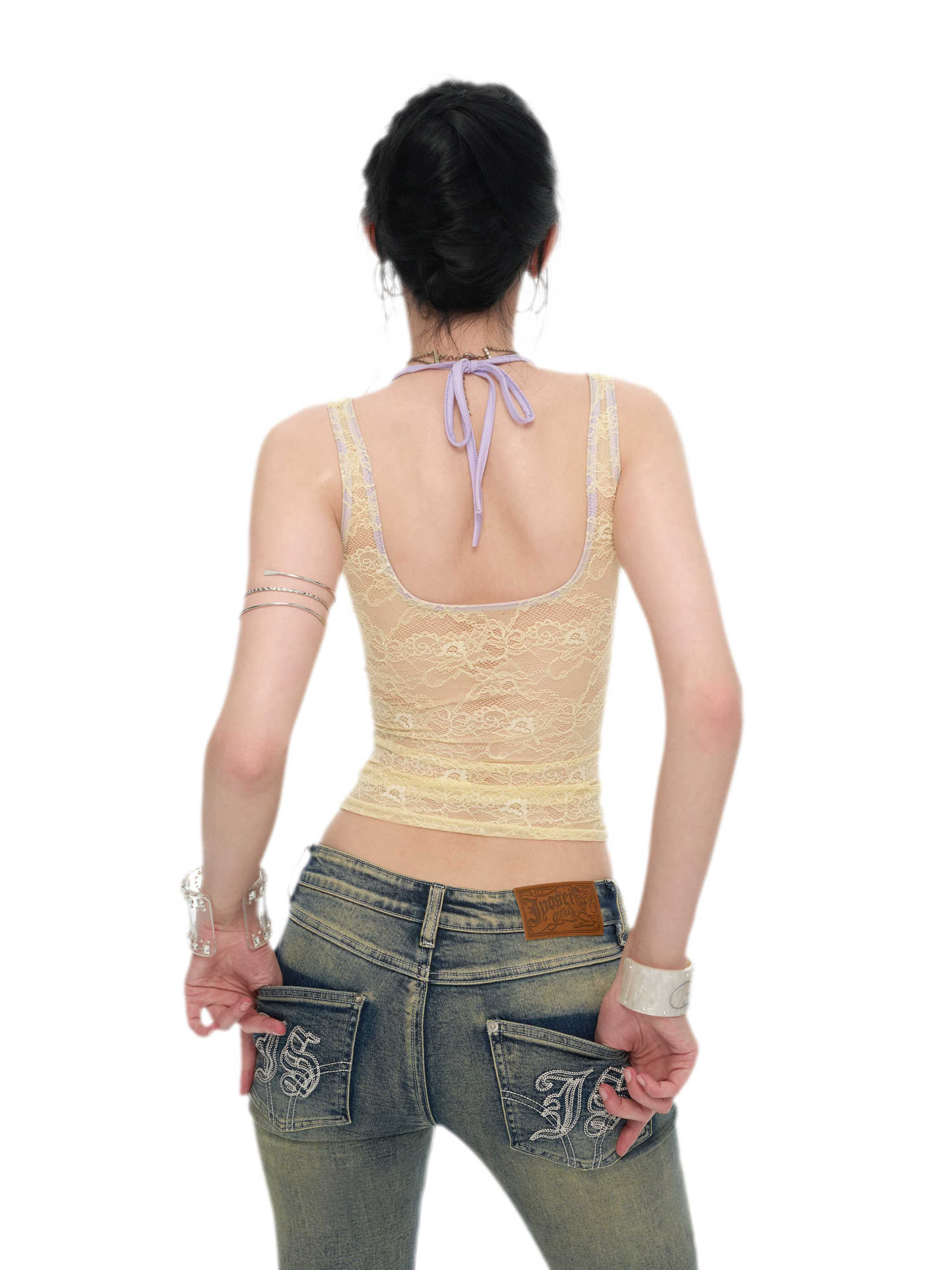 Y2K Lace Halter Camisole