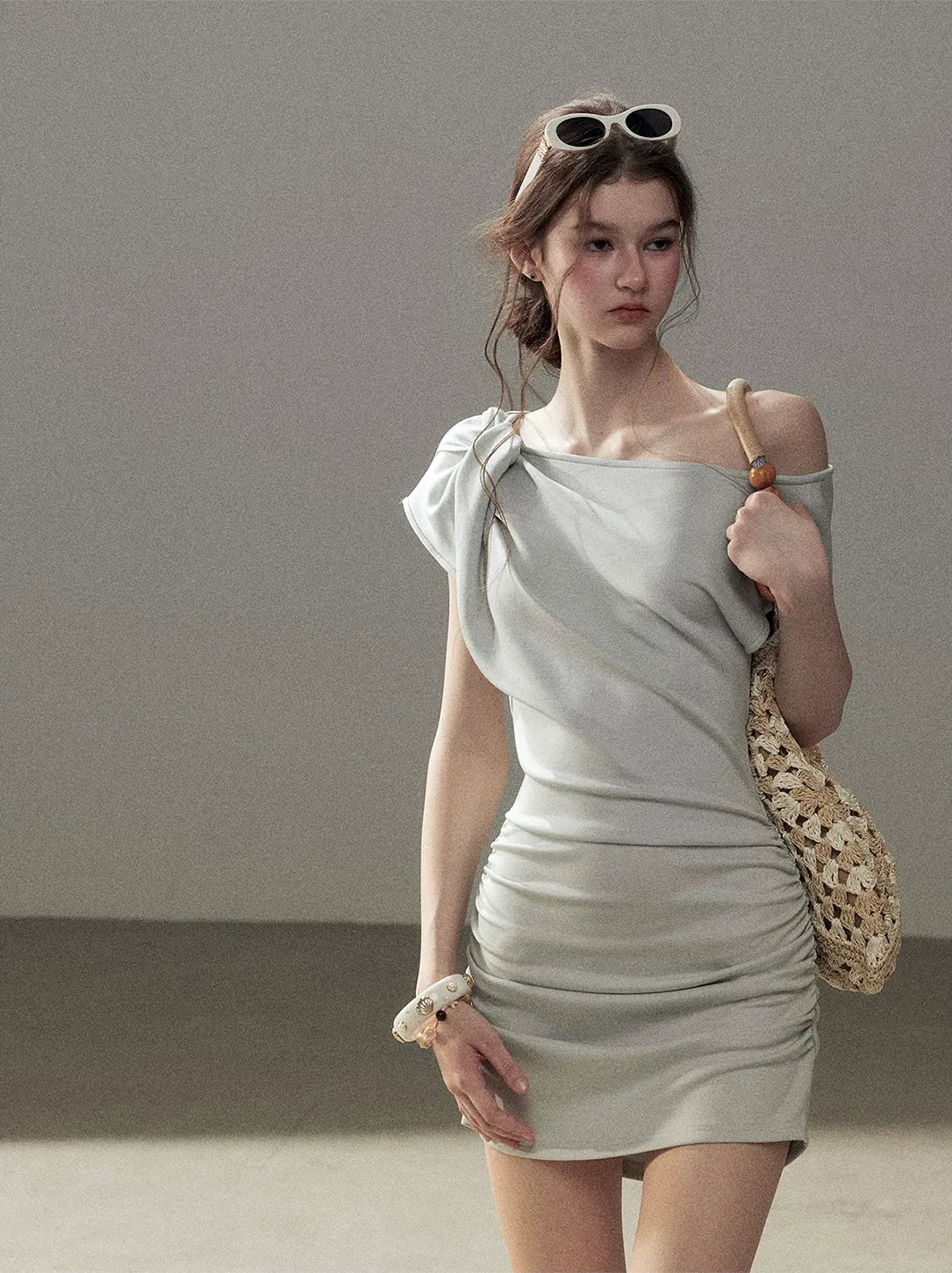Twist One-Shoulder Dress