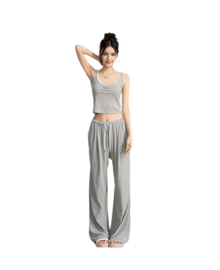 Striped U-Neck Set