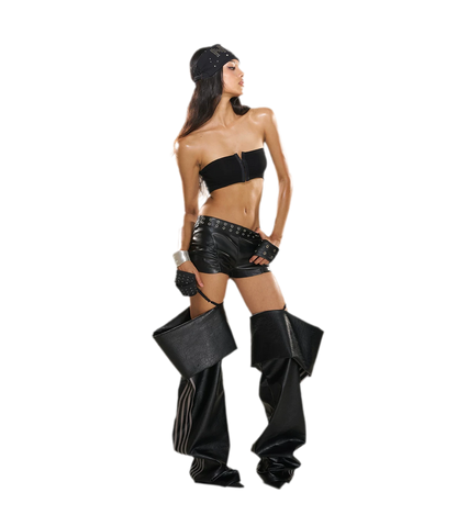 Oversized Leather Leg Harness