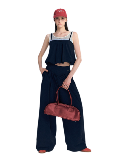 Contrast Faux Layered Set