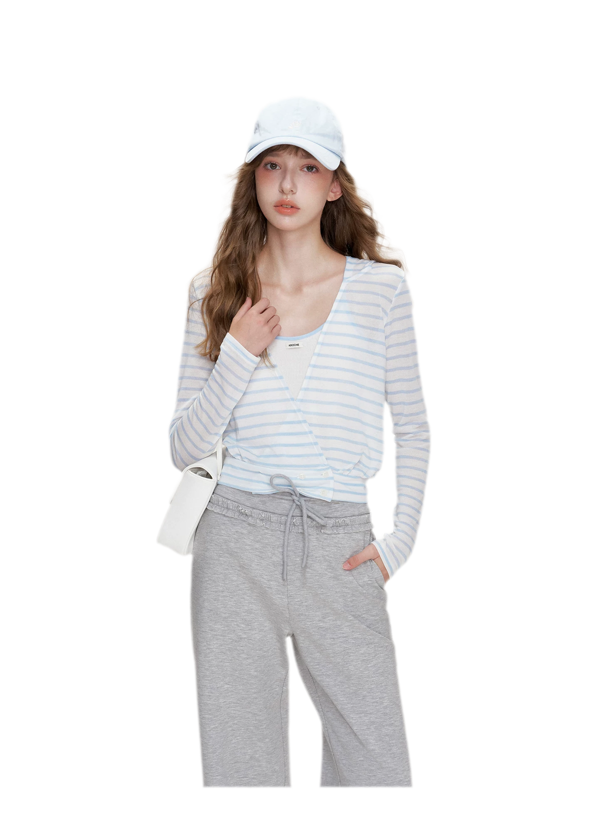 Wrap V-Neck Knitwear Set