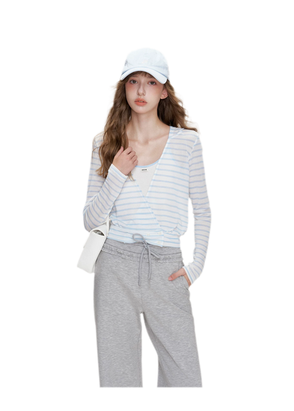 Wrap V-Neck Knitwear Set