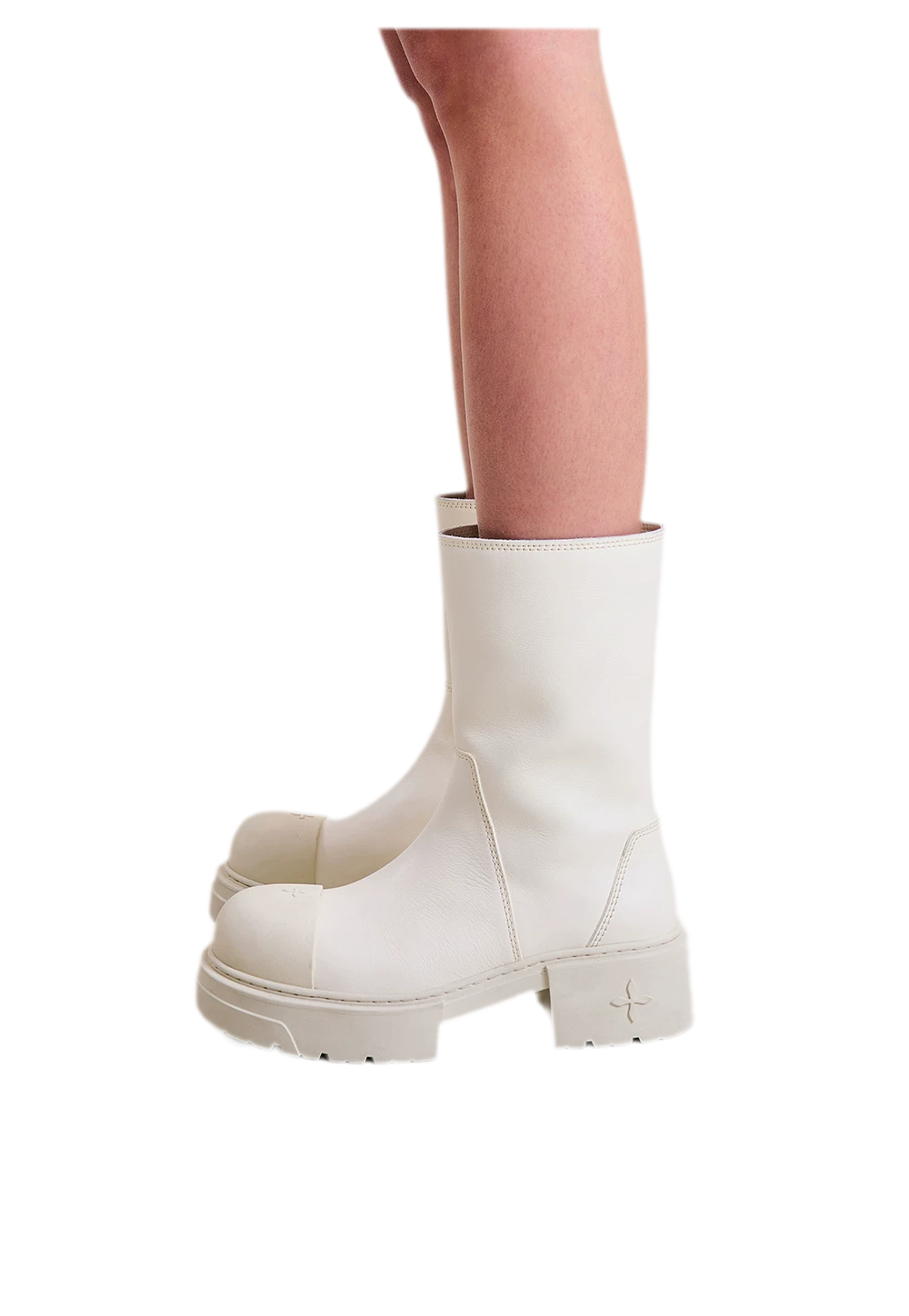 Mid-Calf Leather Boots