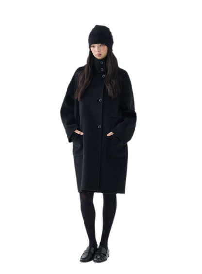 Double-Faced Cocoon Wool Coat