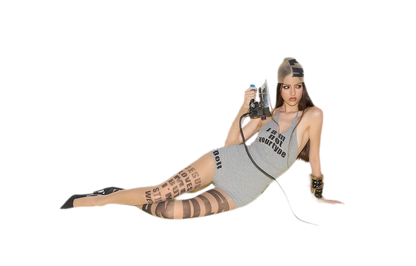 Sheer Letter Tights