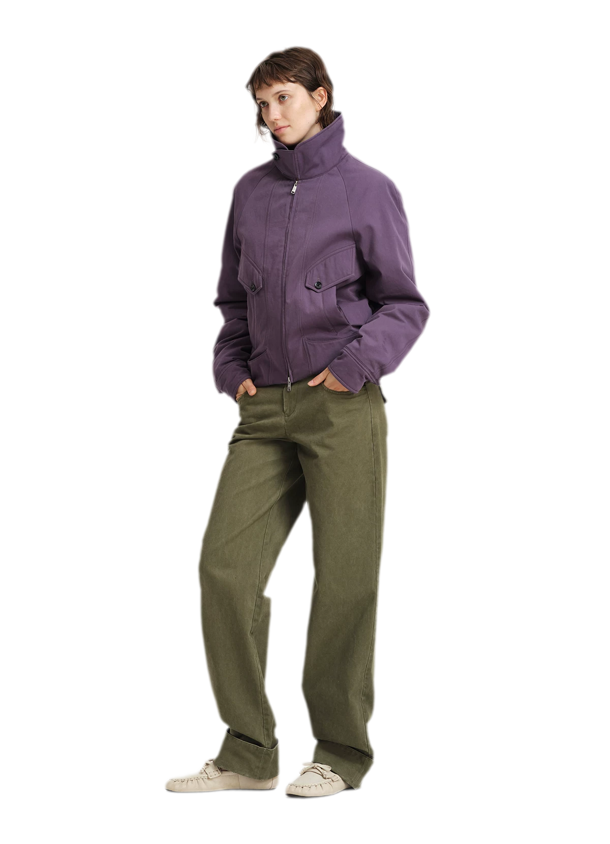 Veste utilitaire courte en coton