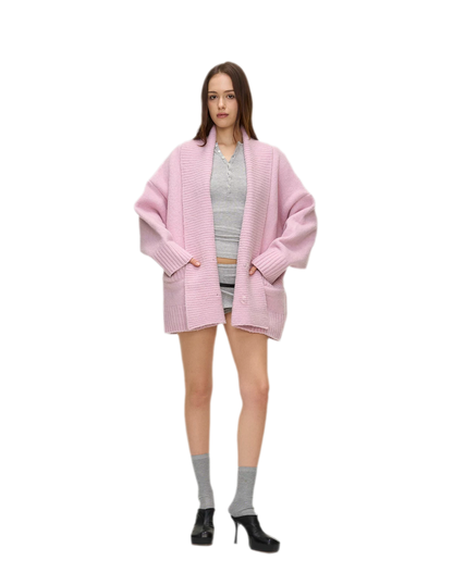 Dense Knit Shawl Cardigan