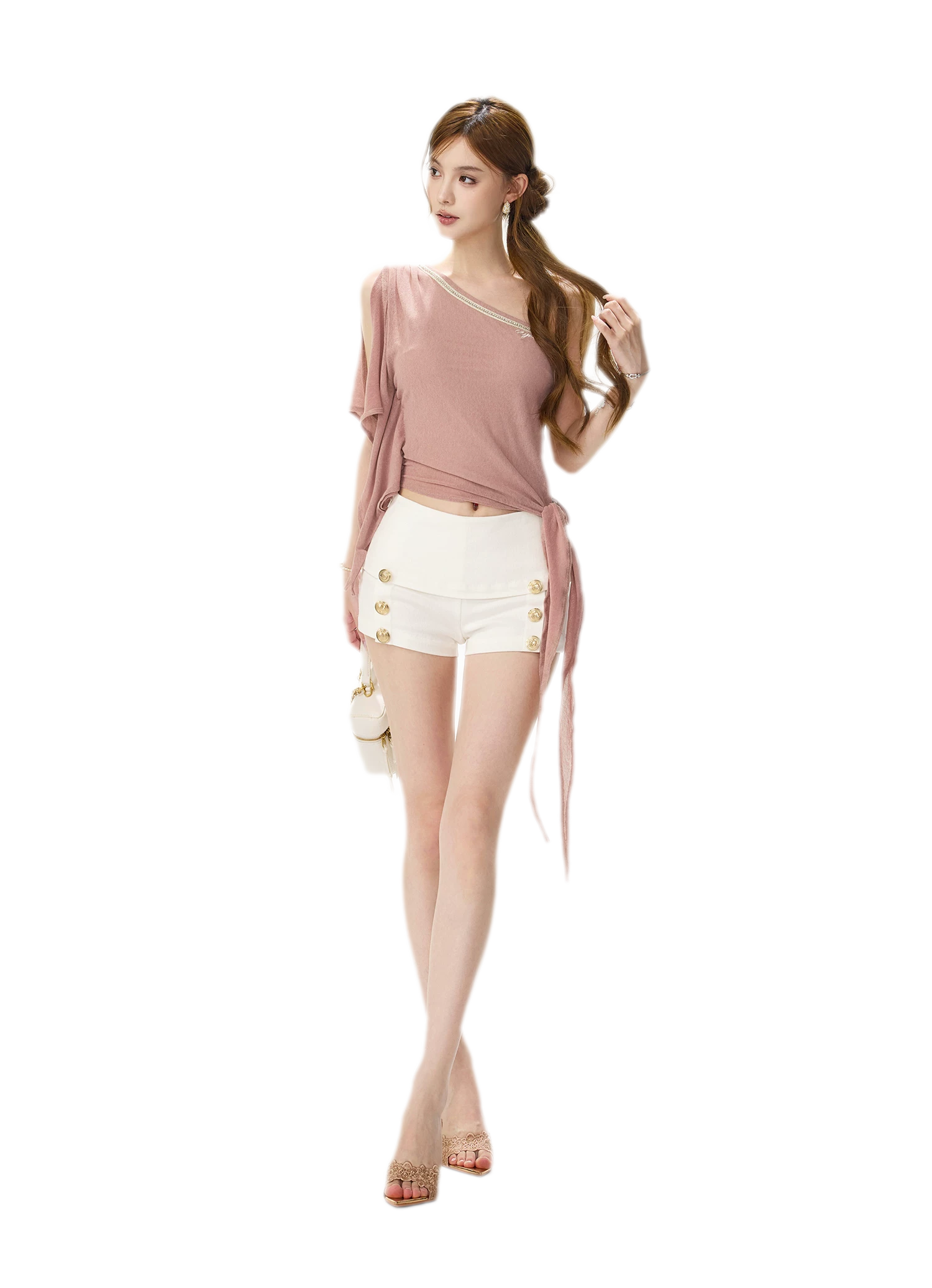 Rhinestone Shoulder Tee