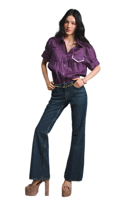 Linen Relaxed Cuff Shirt