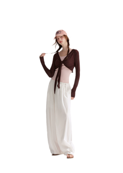 Tie Front Shrug Tank